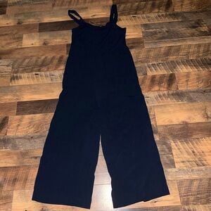 Madewell Navy Wide-Leg Strap Jumpsuit